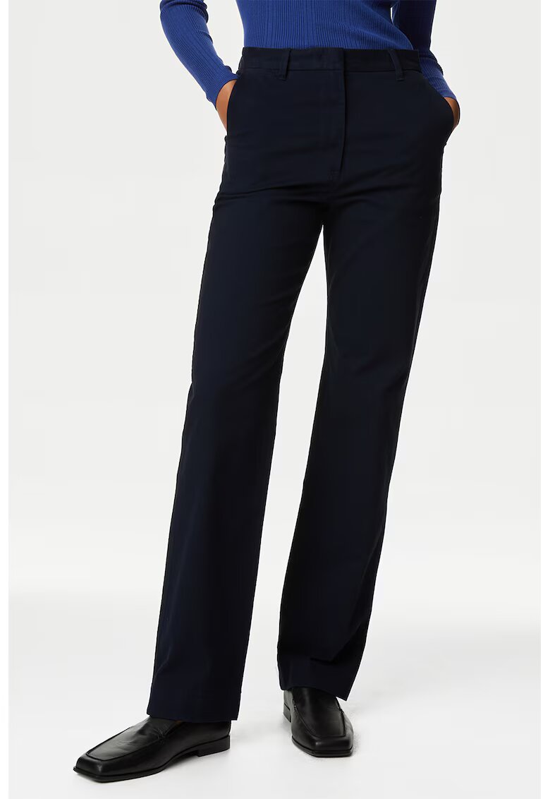 Marks  Spencer Pantaloni chino cu croiala dreapta - Albastru ultramarin