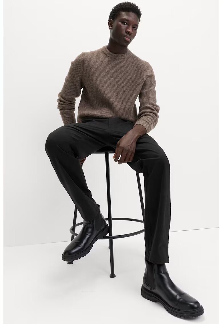 Marks & Spencer Pantaloni chino regular fit elastici - Negru