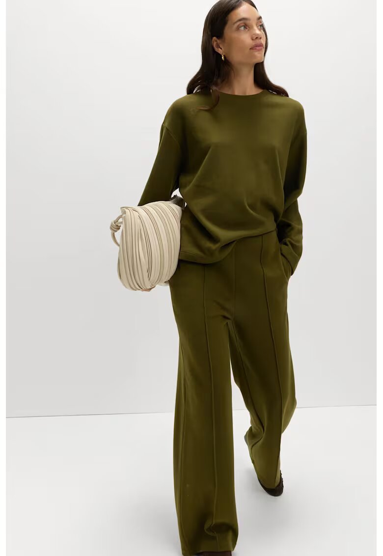 Marks & Spencer Pantaloni cu croiala ampla si talie inalta - Verde masliniu