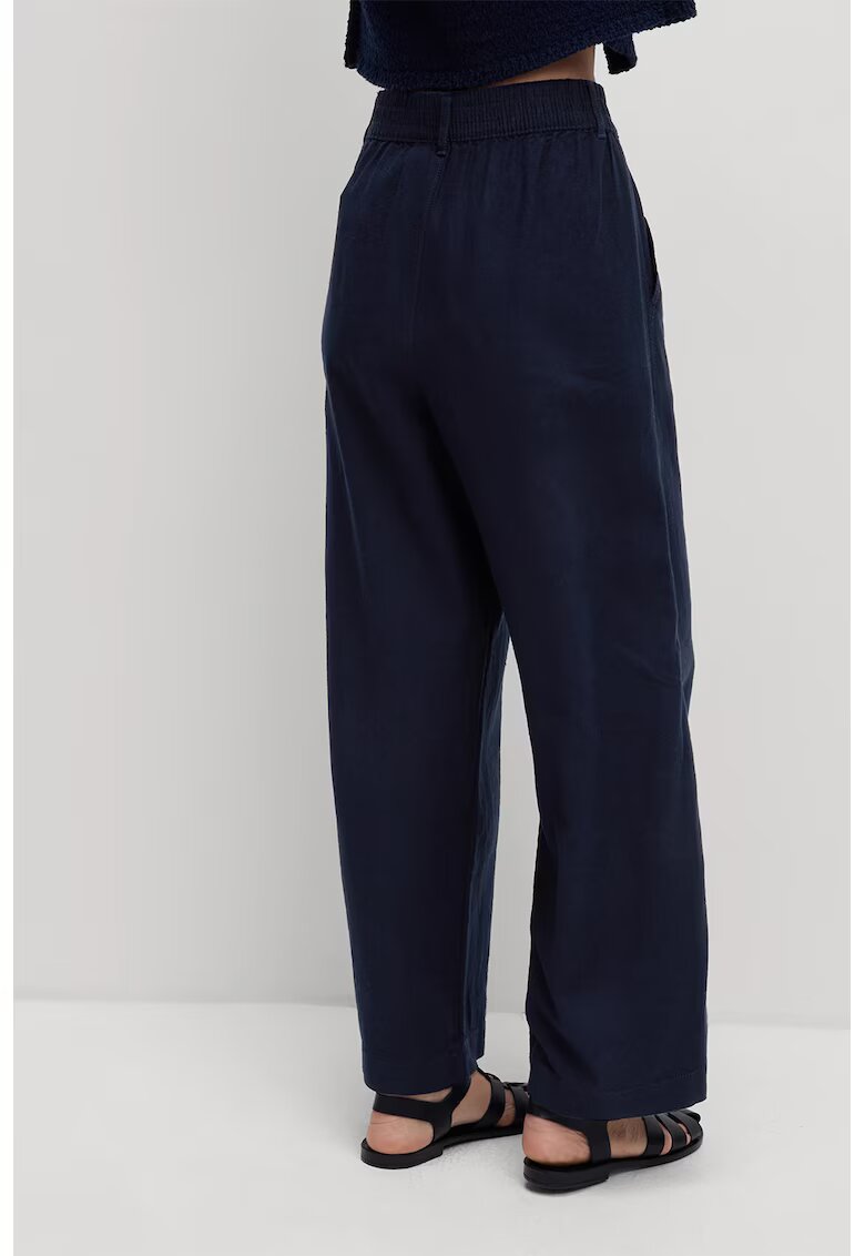 Marks  Spencer Pantaloni drepti din amestec de in - Bleumarin
