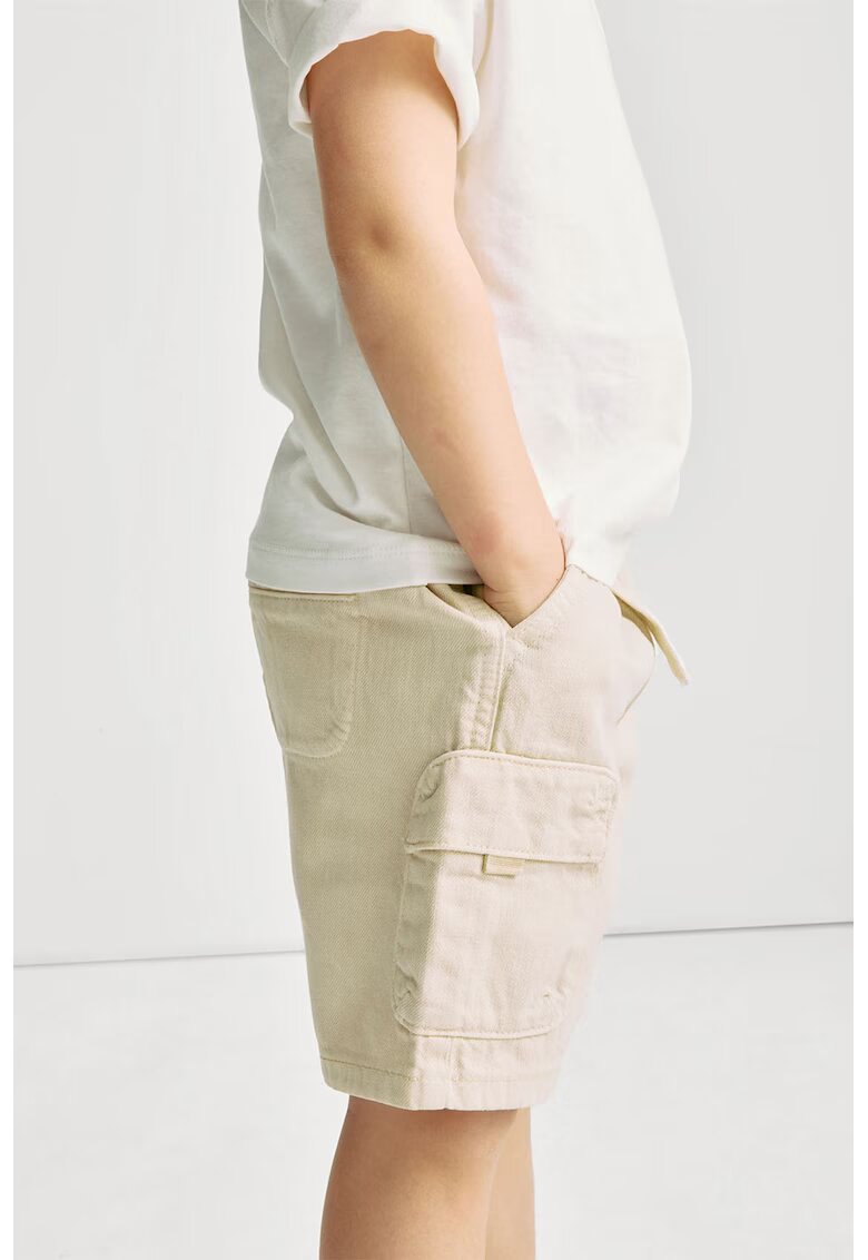 Marks  Spencer Pantaloni scurti cargo de bumbac si lyocell - Bej deschis