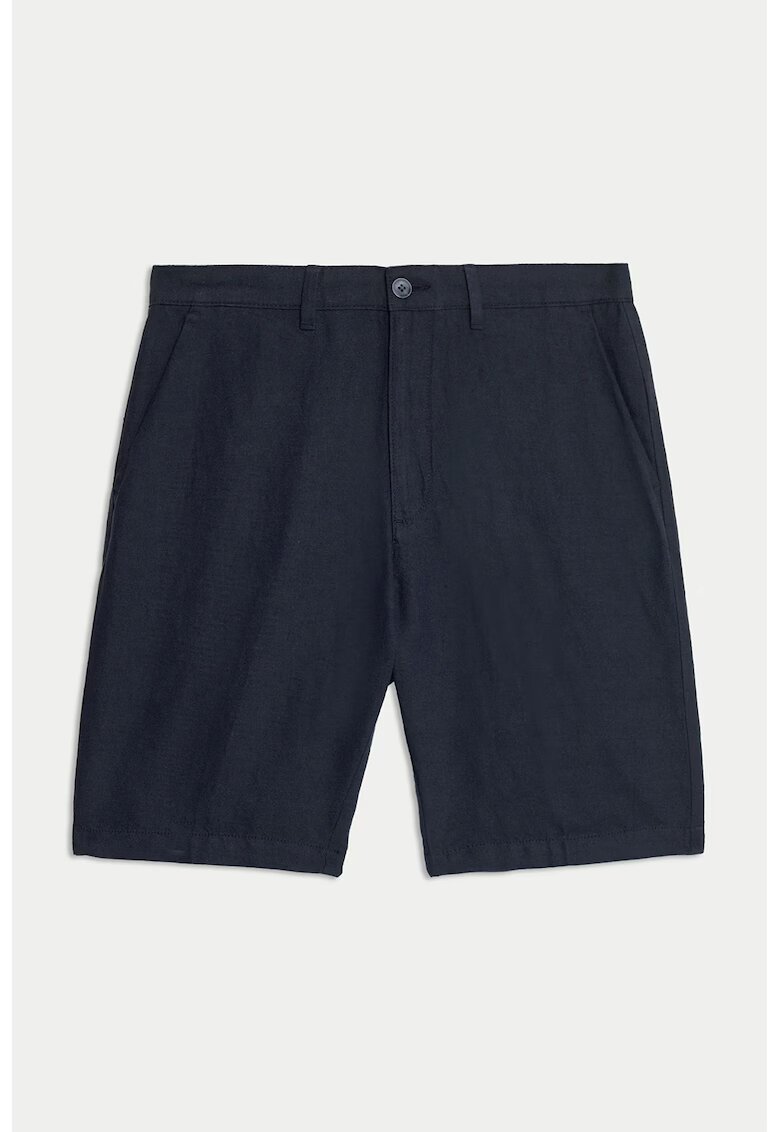 Marks  Spencer Pantaloni scurti din amestec de in - Bleumarin