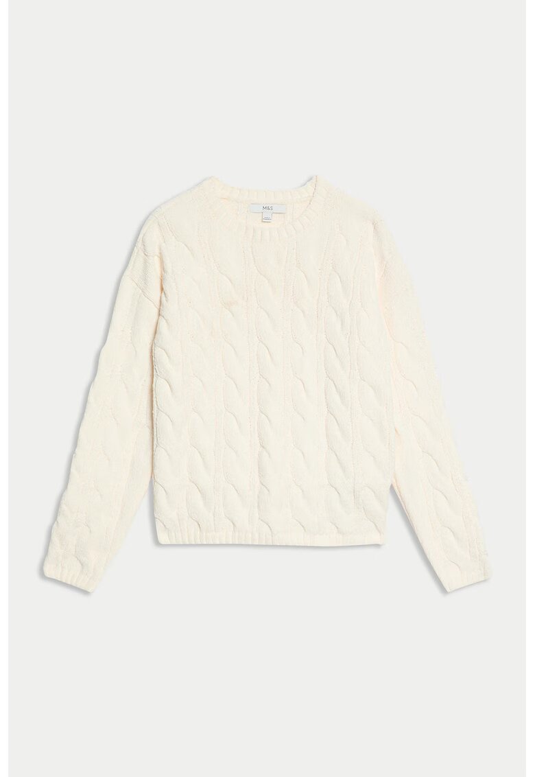 Marks  Spencer Pulover cu model torsade - Crem