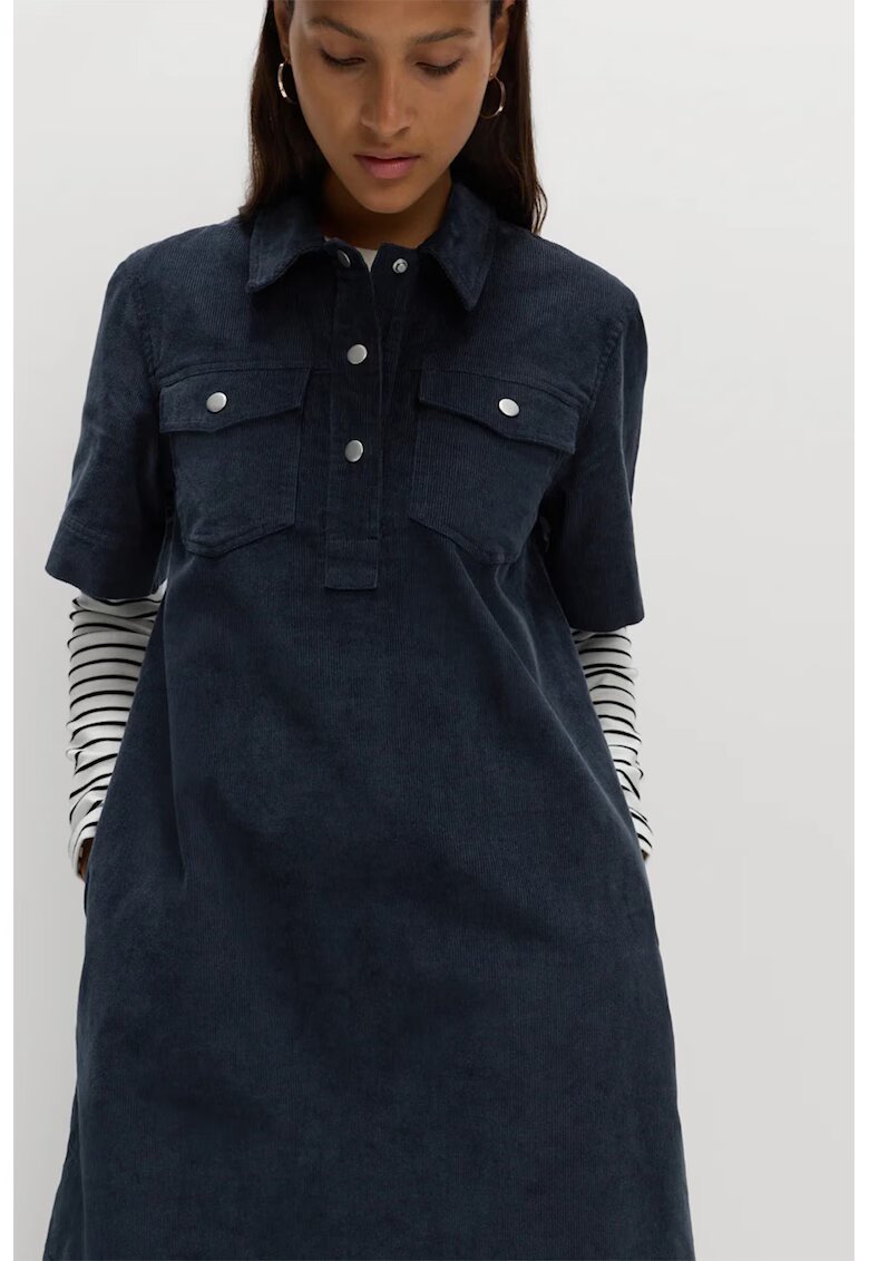 Marks & Spencer Rochie scurta din reiat cu buzunare - Bleumarin