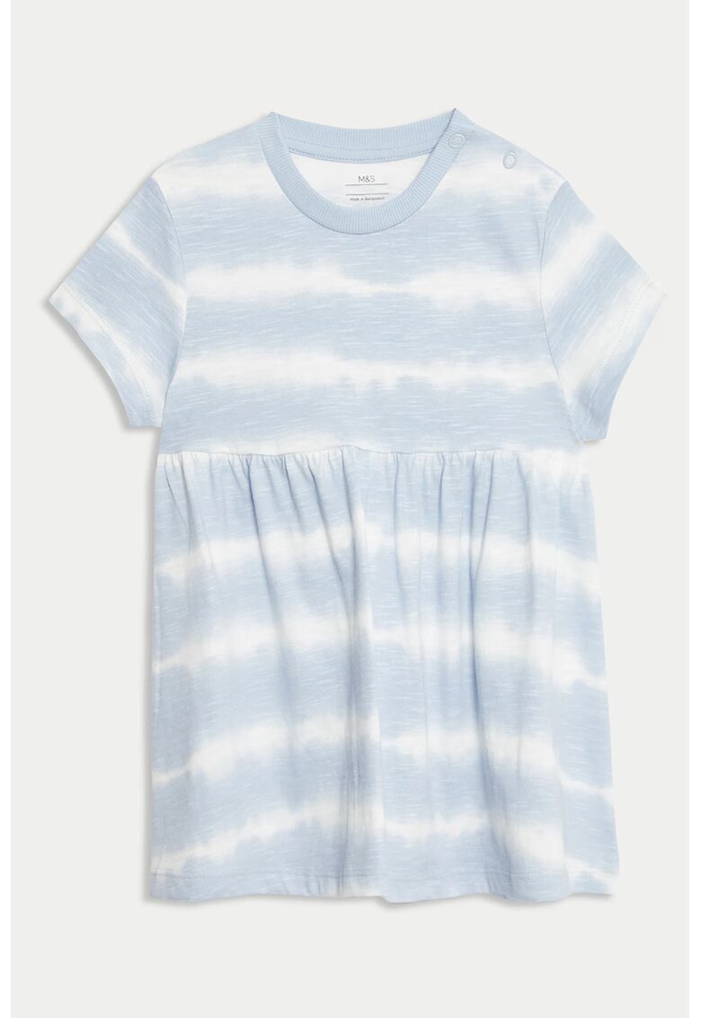 Marks  Spencer Rochie-tricou cu model tie-dye - Albastru pastel/Alb optic