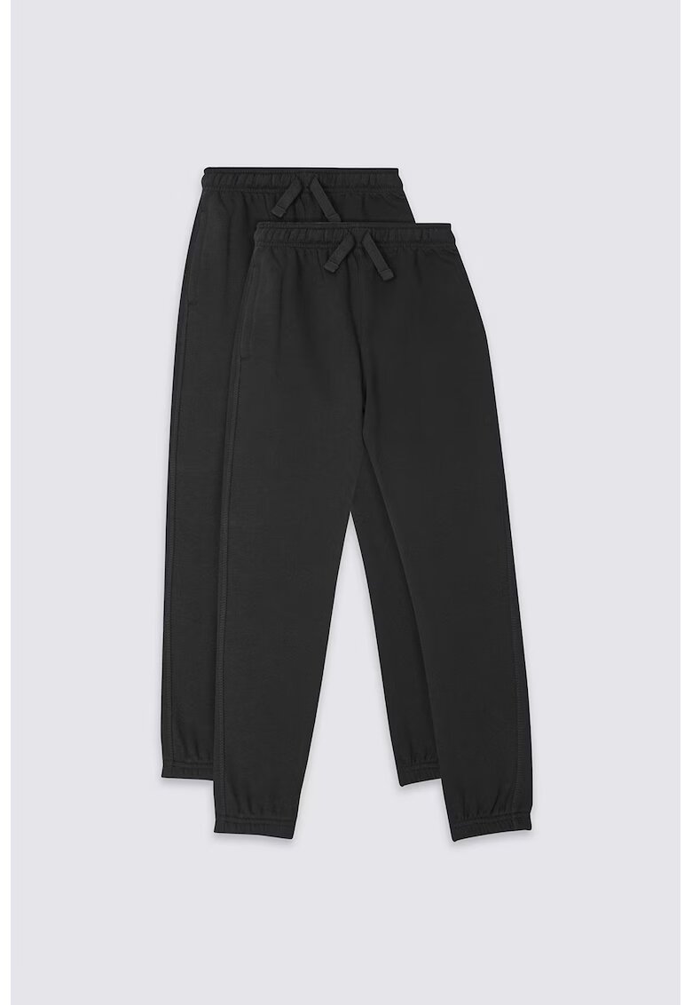 Marks & Spencer Set 2 perechi de pantaloni sport - baieti - cu snur de ajustare in talie - Negru