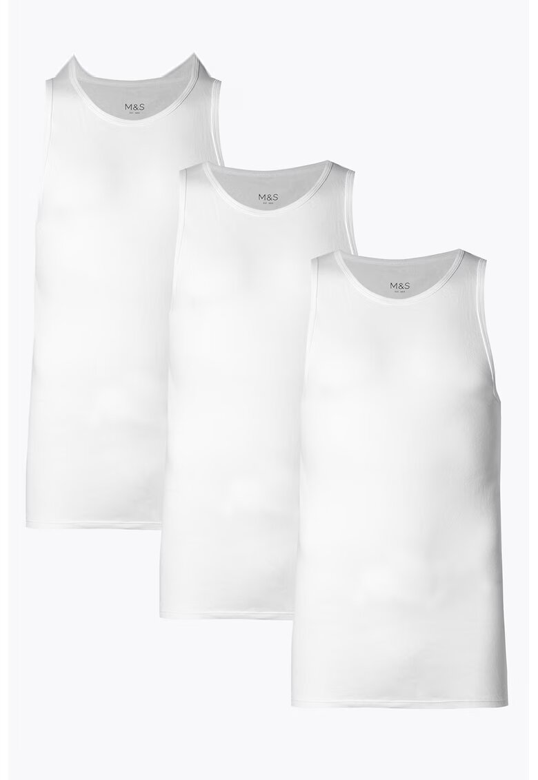 Marks  Spencer Set de 3 topuri - Alb