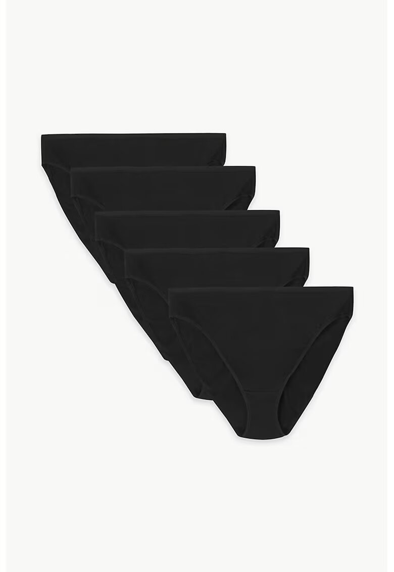 Marks  Spencer Set de 5 perechi chiloti din amestec de modal - Negru