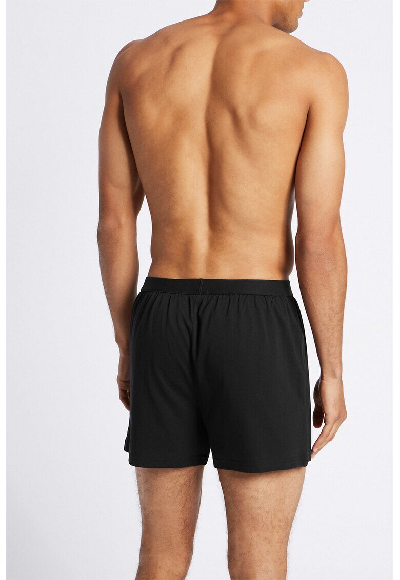 Marks  Spencer Set de boxeri din bumbac - 5 perechi - Negru