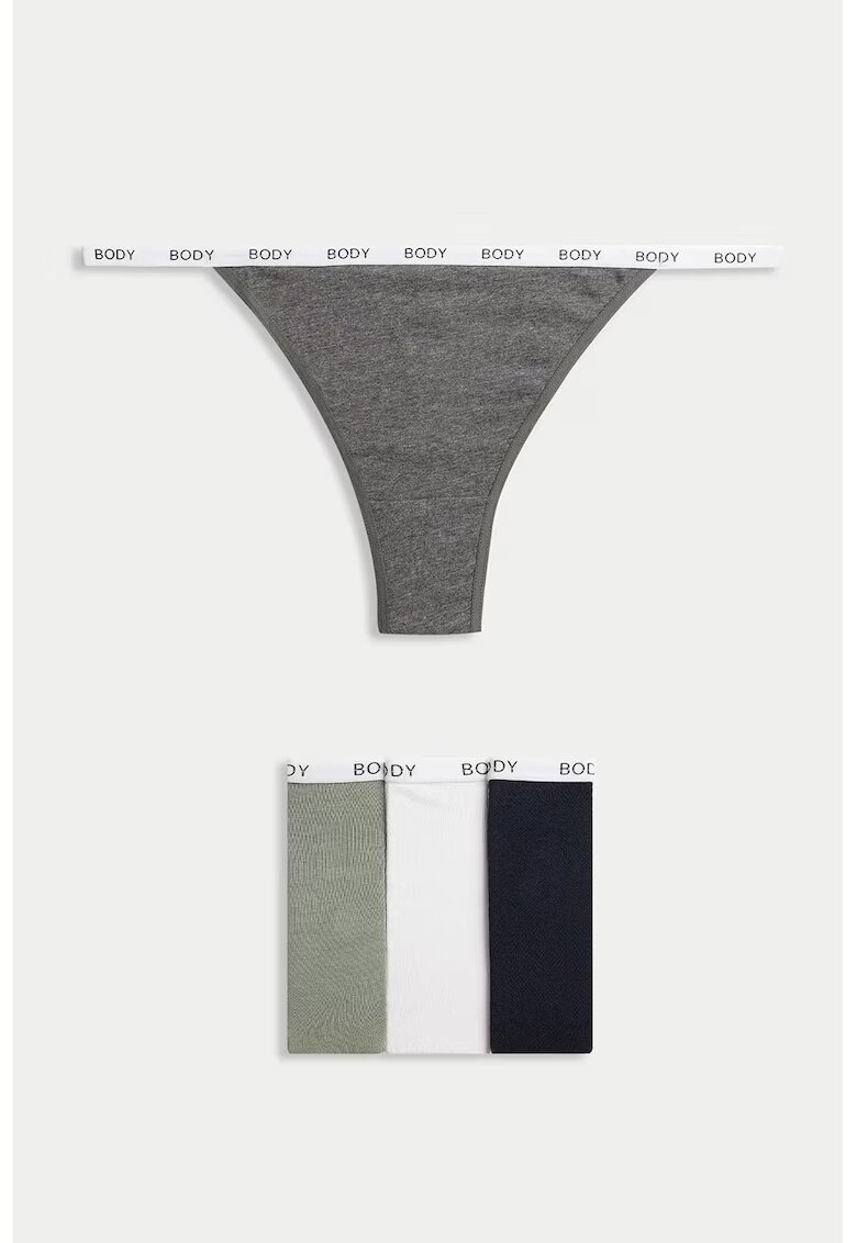 Marks  Spencer Set de chiloti tanga - 4 perechi - Gri