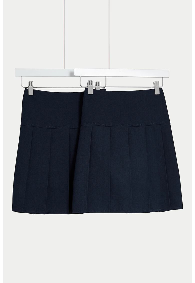 Marks & Spencer Set de fuste cu pliuri - 2 piese - Bleumarin