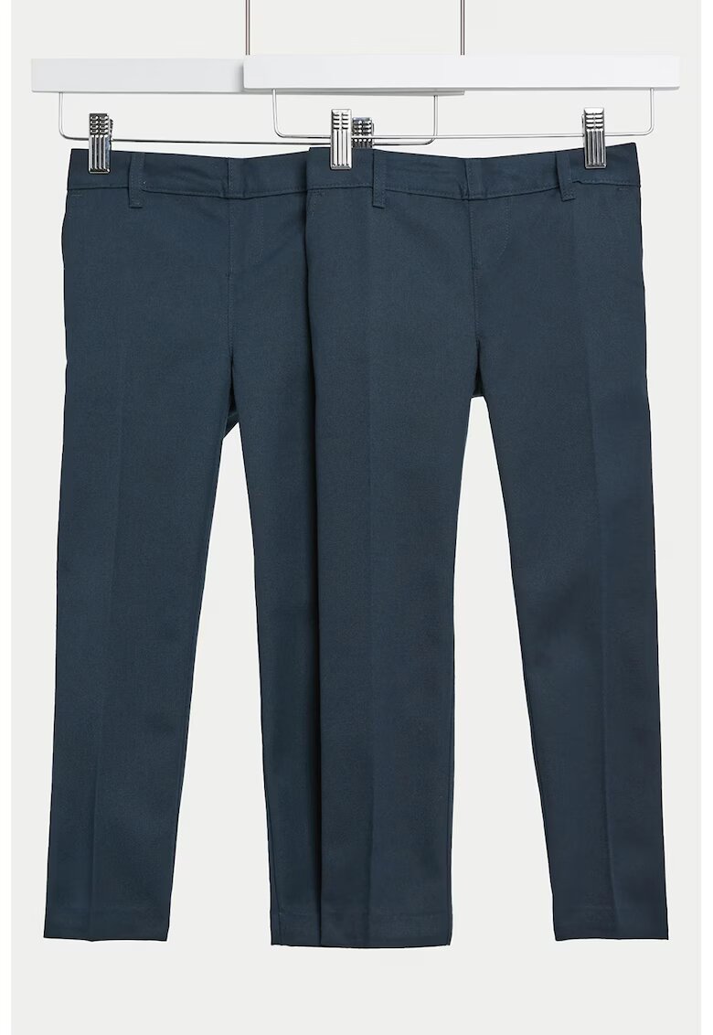 Marks  Spencer Set de pantaloni cu pliuri - 2 perechi - Bleumarin