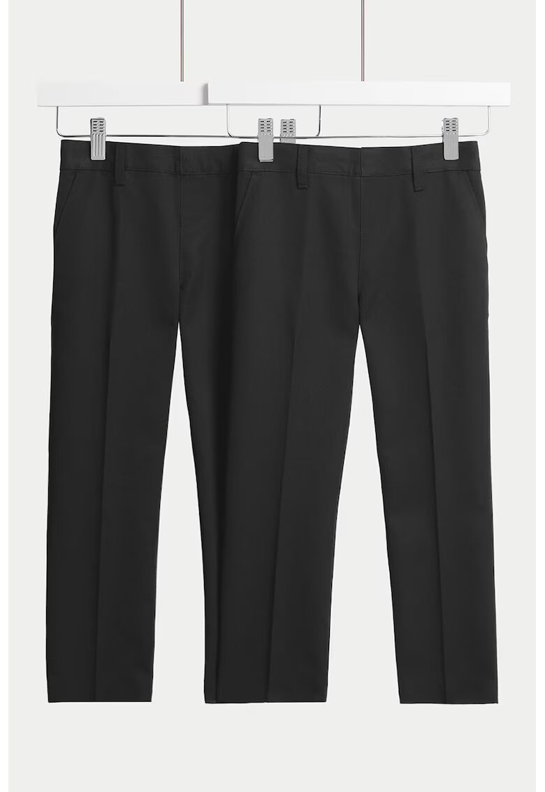 Marks  Spencer Set de pantaloni uni - 2 perechi - Negru