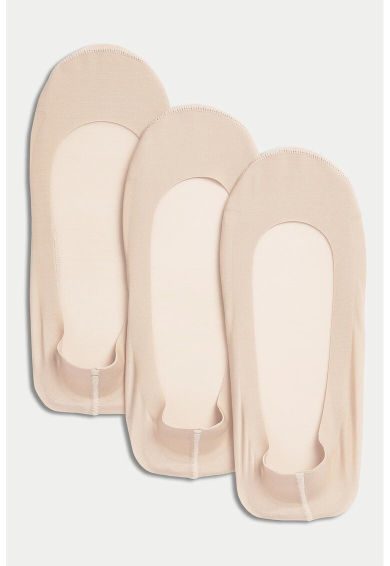 Marks  Spencer Set de sosete foarte scurte - 3 perechi - Bej