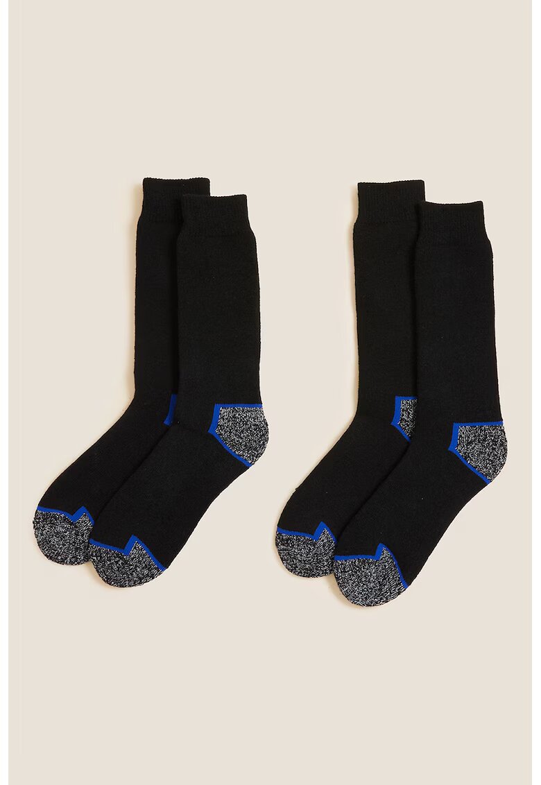Marks  Spencer Set de sosete lungi Freshfeet™ - 2 perechi - Negru