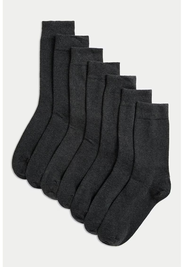 Marks  Spencer Set de sosete lungi uni - 7 perechi - Negru stins