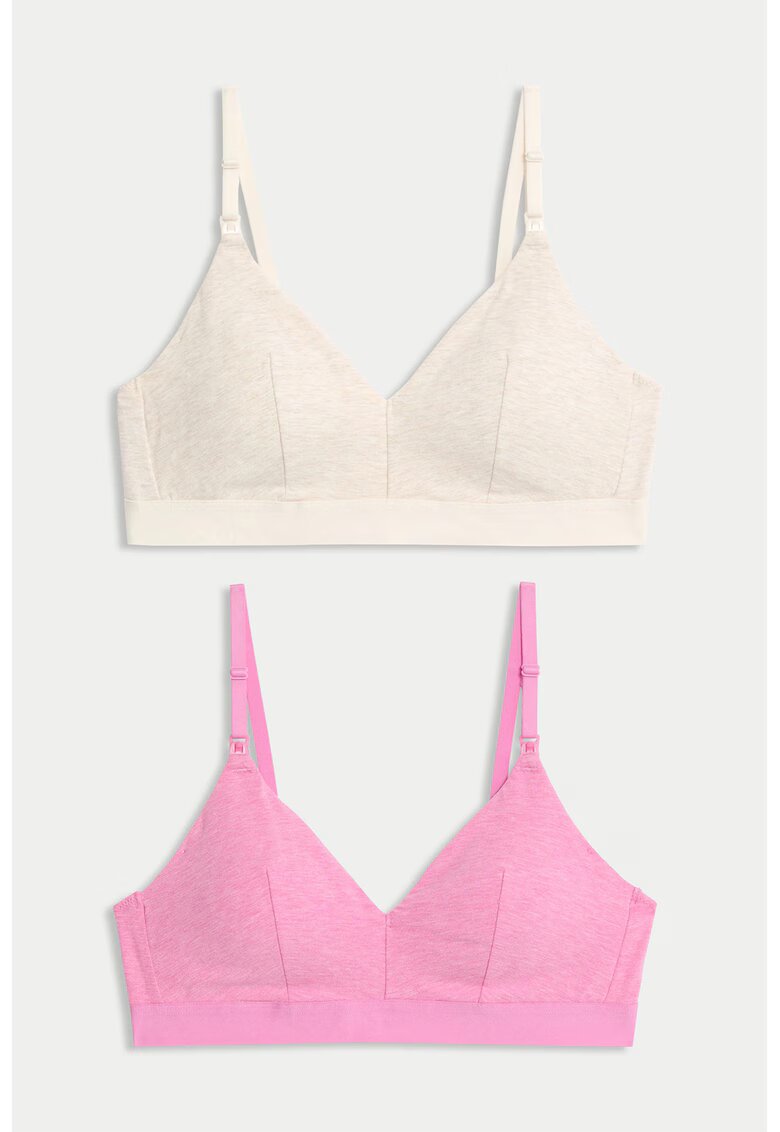 Marks  Spencer Set de sutiene - pentru gravide - 2 Piese - Roz/Crem