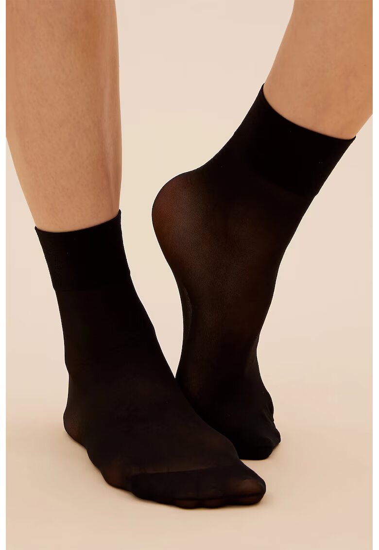 Marks  Spencer Sosete ciorapi scurti 10 DEN - 4 perechi - Negru