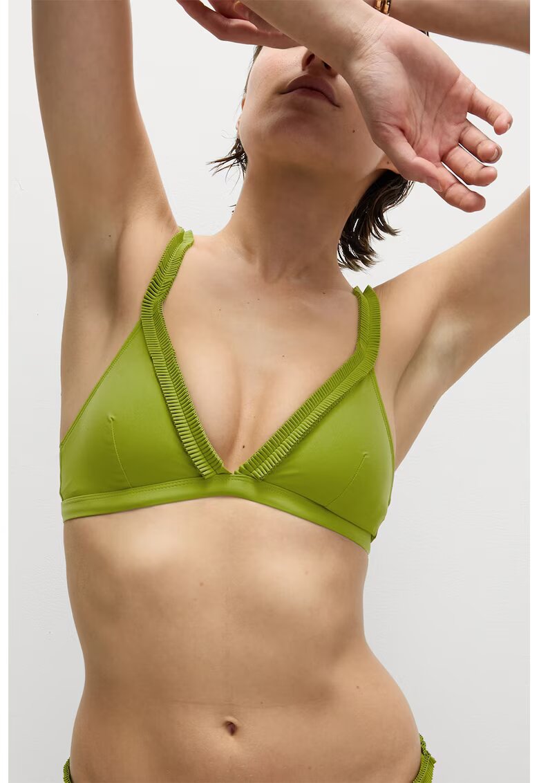 Marks  Spencer Sutien de baie cu burete si cupe triunghiulare - Verde lime