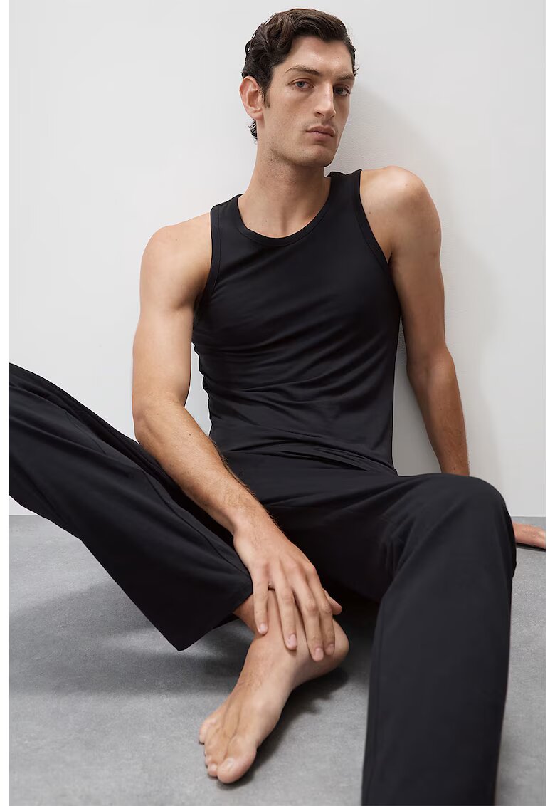 Marks  Spencer Top de pijama din amestec de modal - Negru