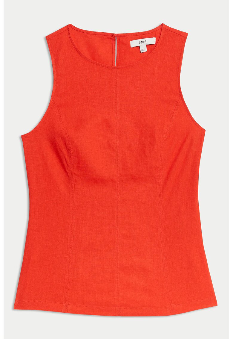 Marks  Spencer Top din amestec de in - fara maneci - Portocaliu mandarina
