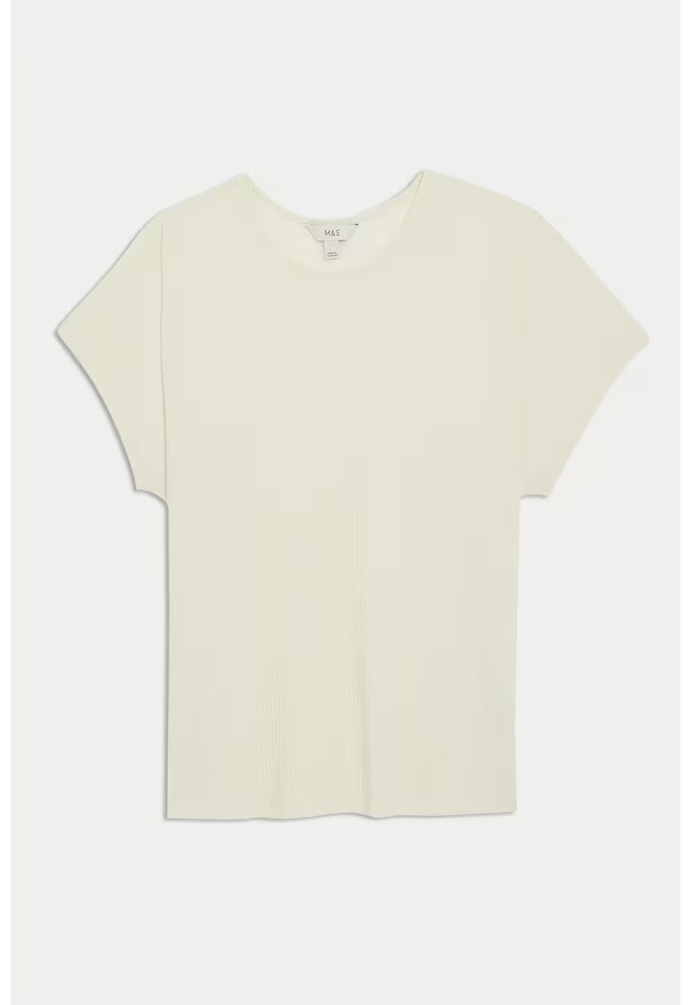 Marks  Spencer Tricou cu decolteu rotund - Alb fildes