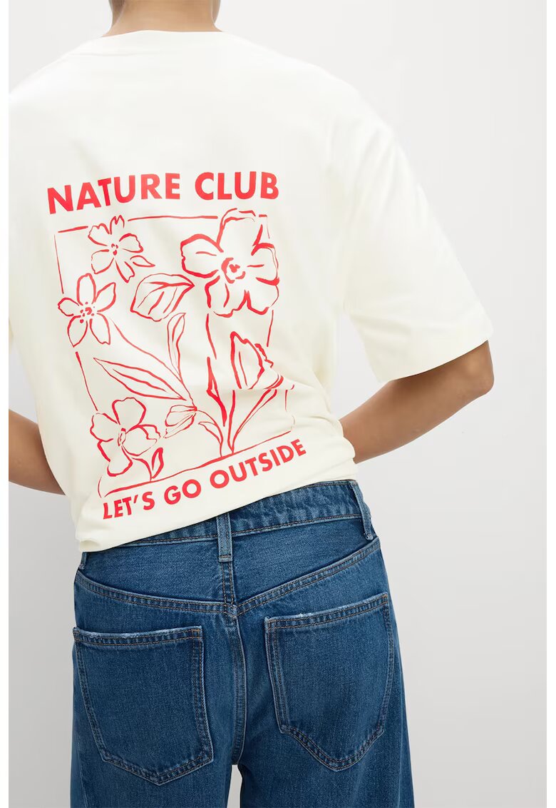 Marks  Spencer Tricou lejer cu imprimeu - Roz/Crem