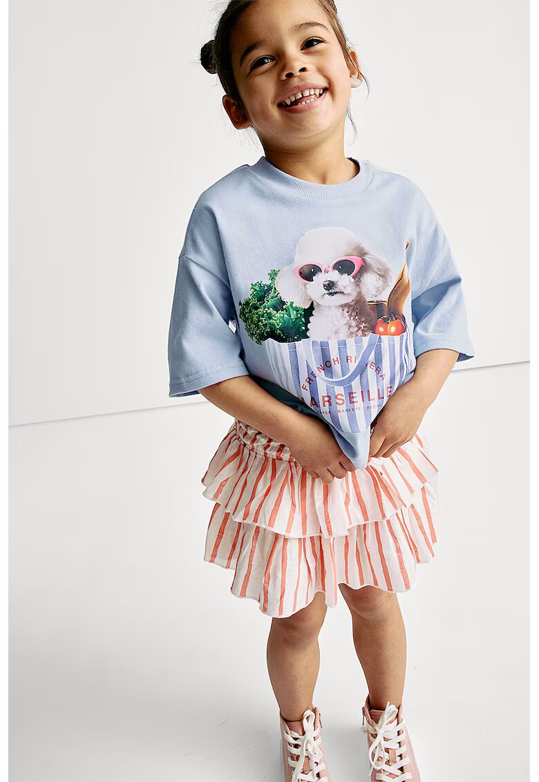 Marks  Spencer Tricou lejer cu model grafic - Albastru glaciar