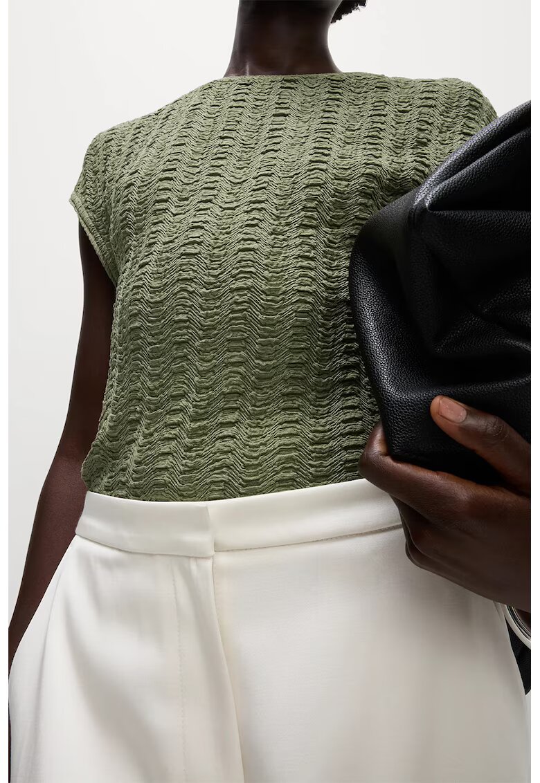 Marks  Spencer Tricou texturat cu decolteu la baza gatului - Verde
