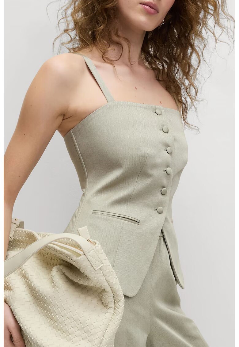 Marks  Spencer Vesta cu nasturi si buzunare cu refilet - Verde fistic