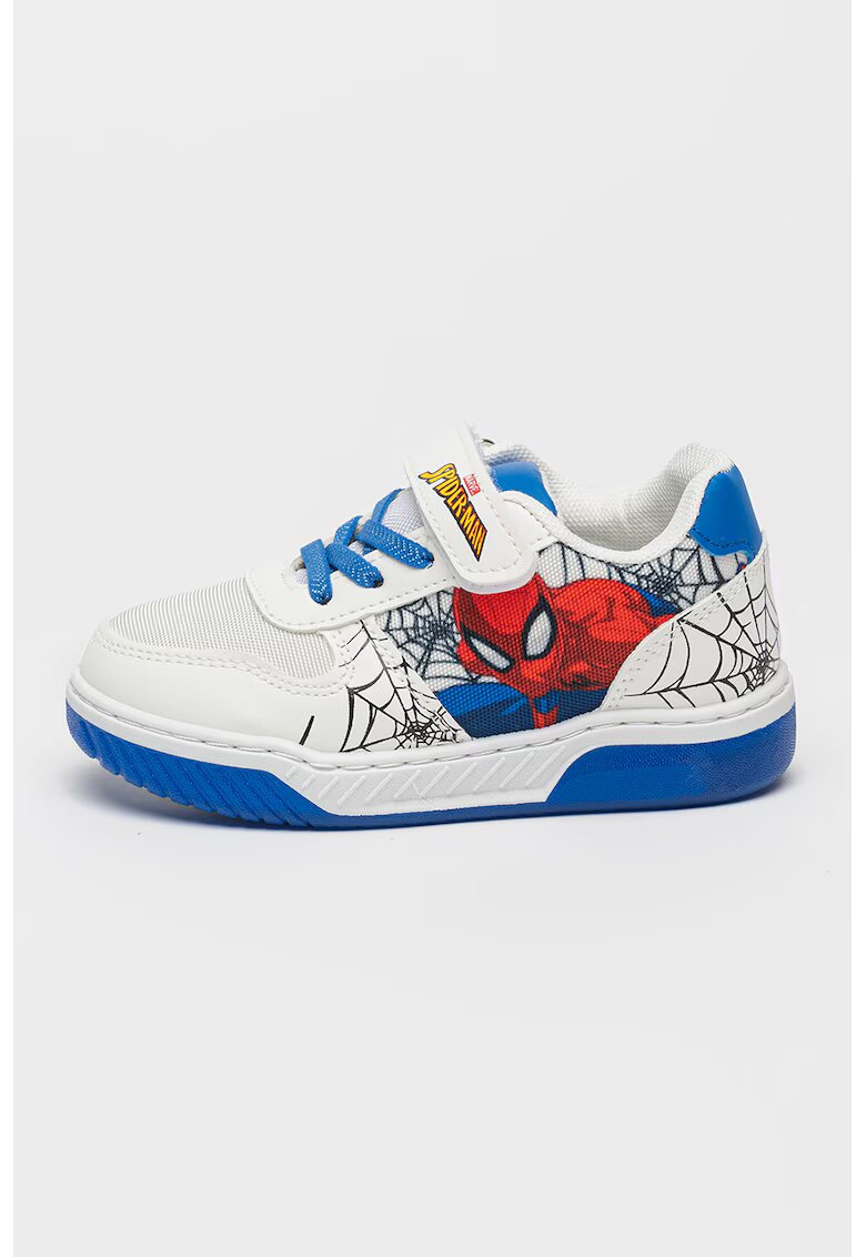 Marvel Pantofi sport cu LED Spiderman - Rosu/Alb/Albastru royal