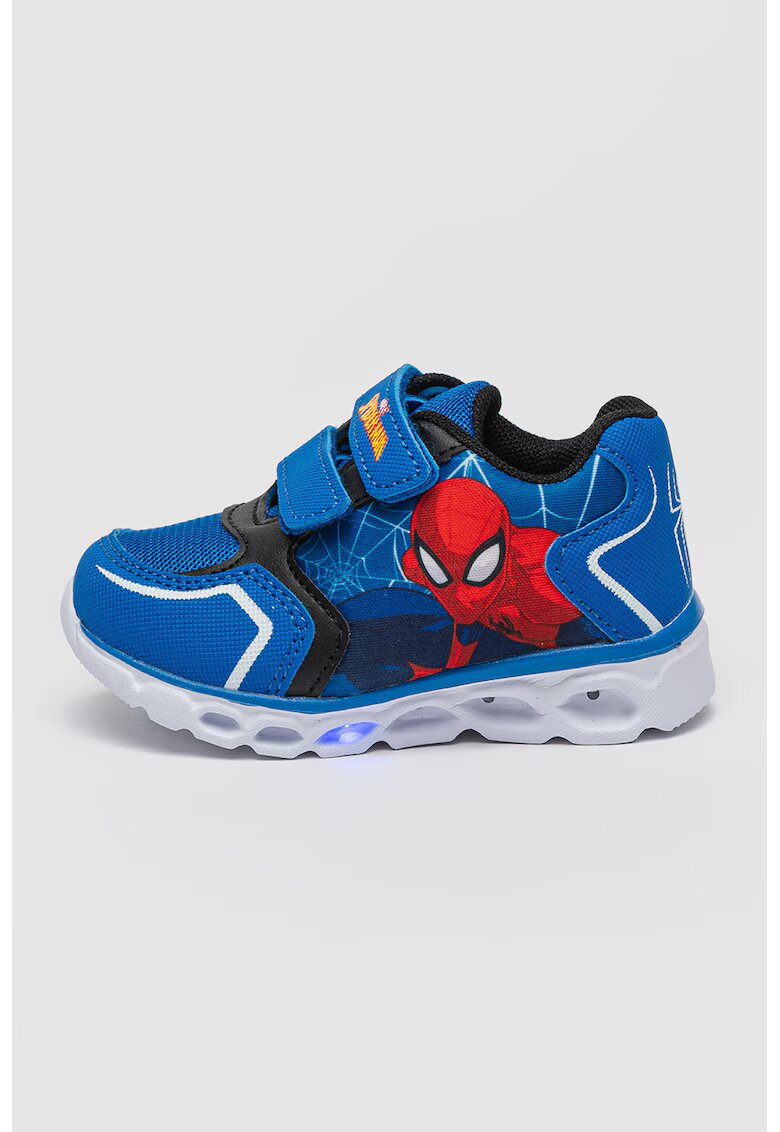 Marvel Pantofi sport cu LED Spiderman - Rosu/Albastru royal
