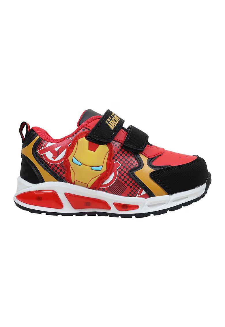 Marvel Pantofi sport cu velcro Iron Man - Negru/Rosu vermillion