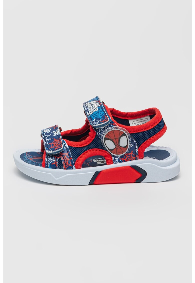Marvel Sandale cu velcro Spiderman - Rosu/Alb/Albastru