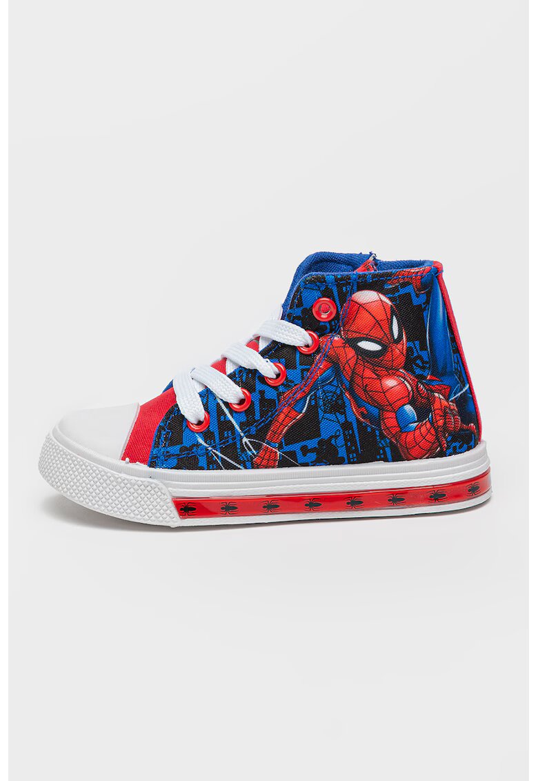 Marvel Tenisi cu LED Spiderman - Rosu/Alb/Albastru royal