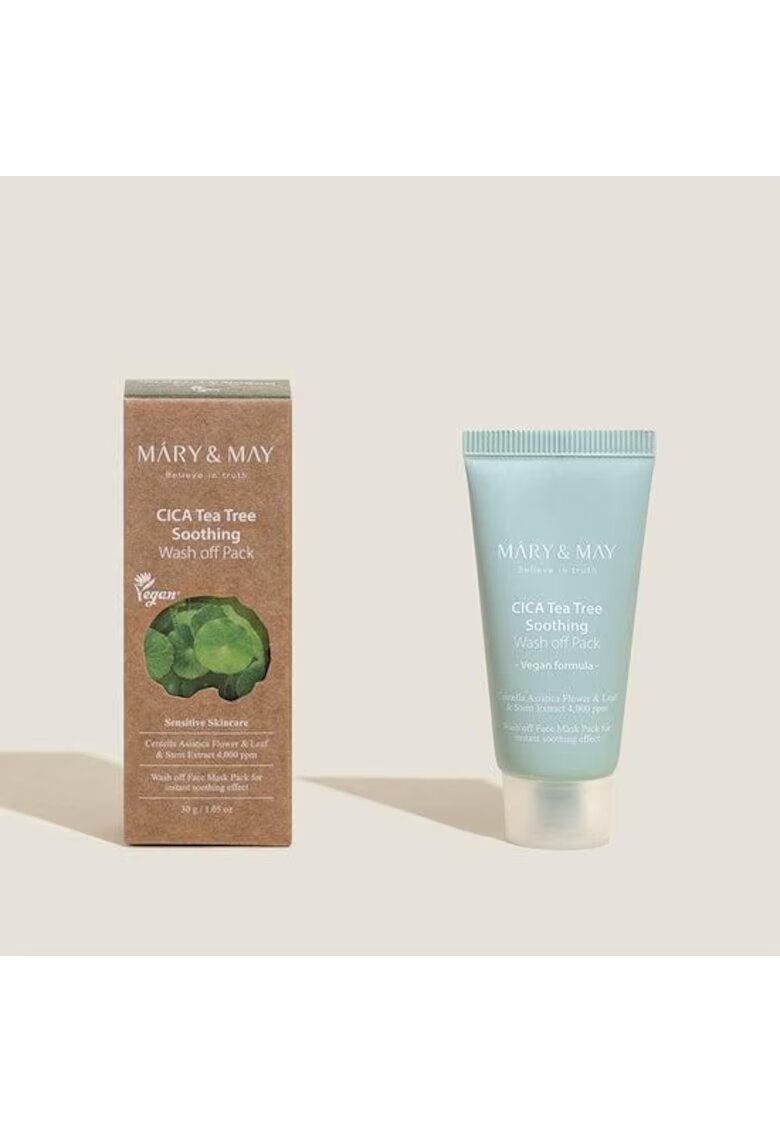 MARY  MAY Masca de fata vegana Cica Teatree Soothing Wash-Off - 30g