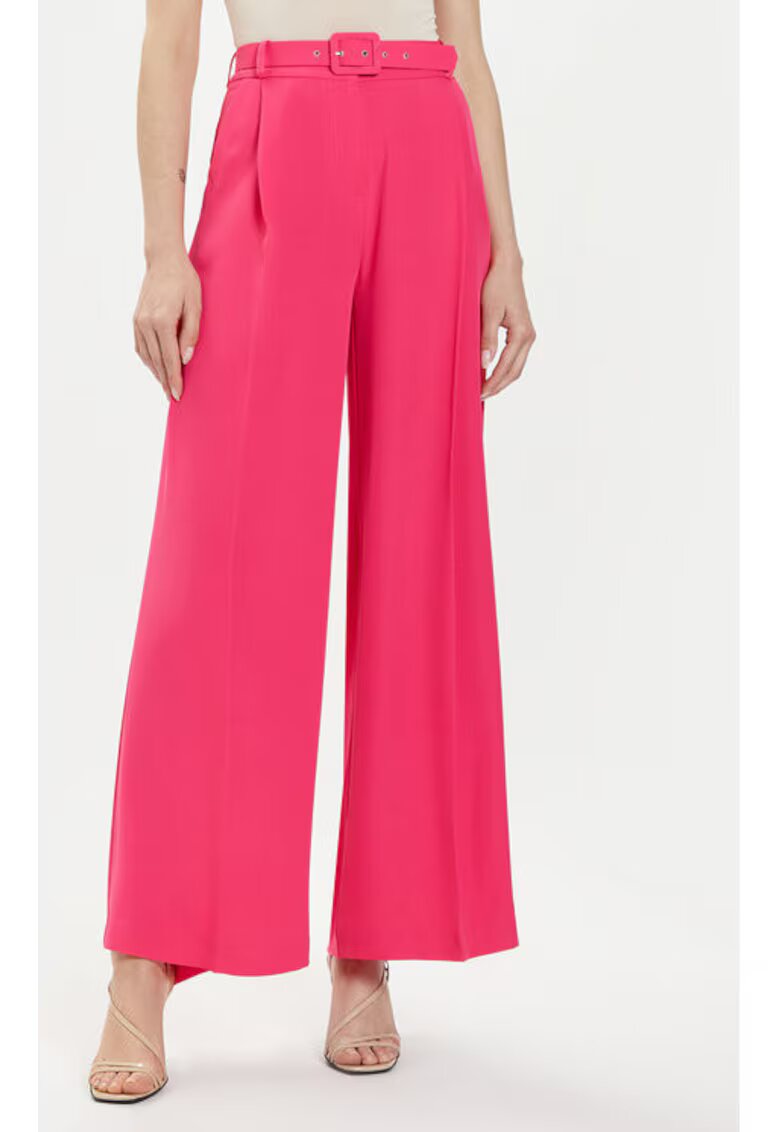 Maryley Pantaloni dama - 304111686 - Poliester - Roz - Roz