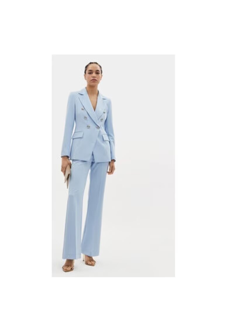 Maryley Pantaloni dama - 304139451 - Poliester - Albastru - Albastru