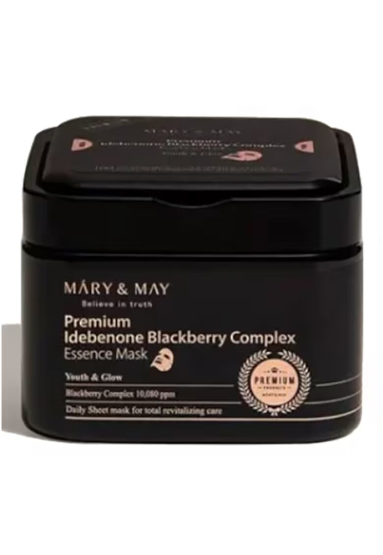 MARYMAY Masca servetel Premium Idebenone Blackberry Complex [20 buc] - Mary and May