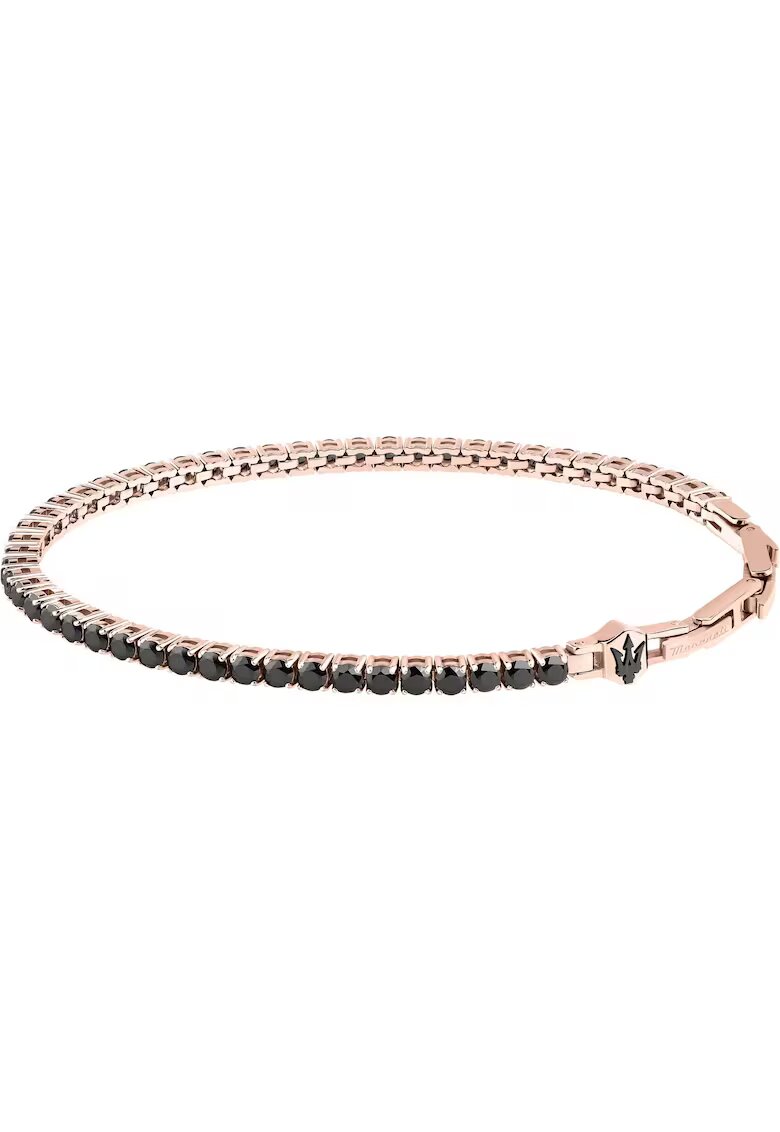 Maserati Bratara - ajustabila 18.5x3 cm - rose gold - negru