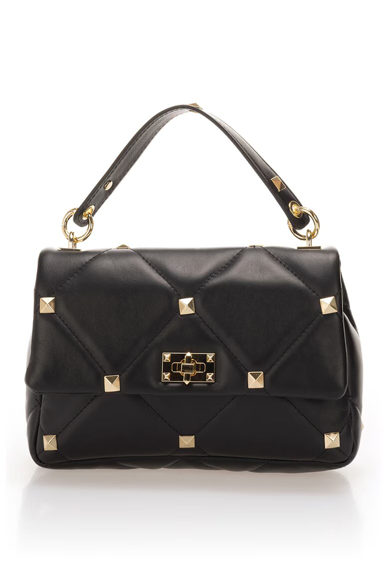 Massimo Castelli Geanta crossbody de piele cu tinte - Negru - 18 x 26 x 8 cm