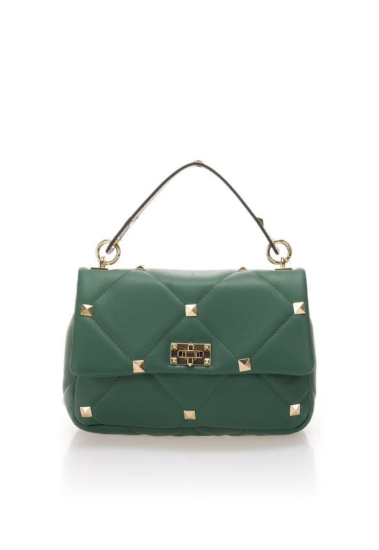 Massimo Castelli Geanta crossbody - de piele cu tinte - Verde