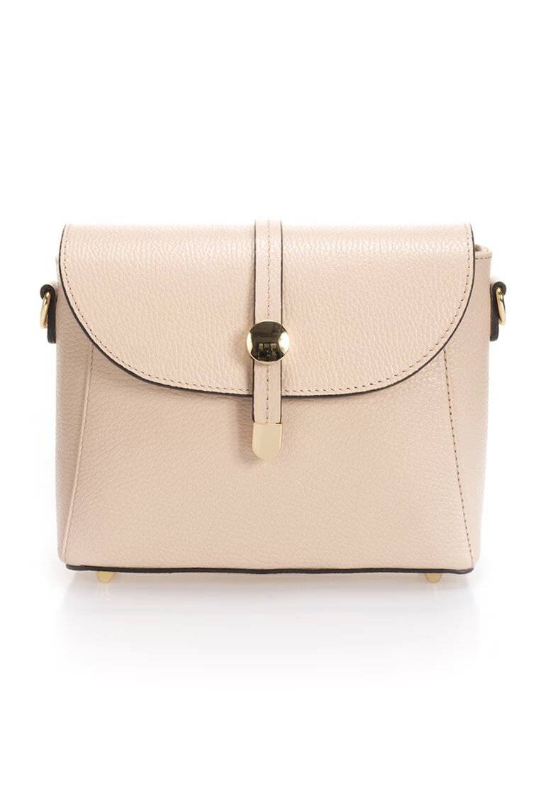 Massimo Castelli Geanta crossbody din piele cu bareta detasabila - Piersica