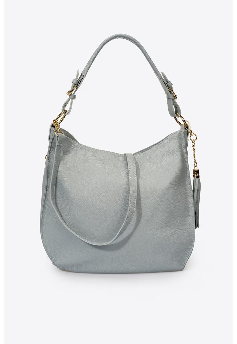 Massimo Castelli Geanta hobo piele - Gri cenusiu - 28x36x13