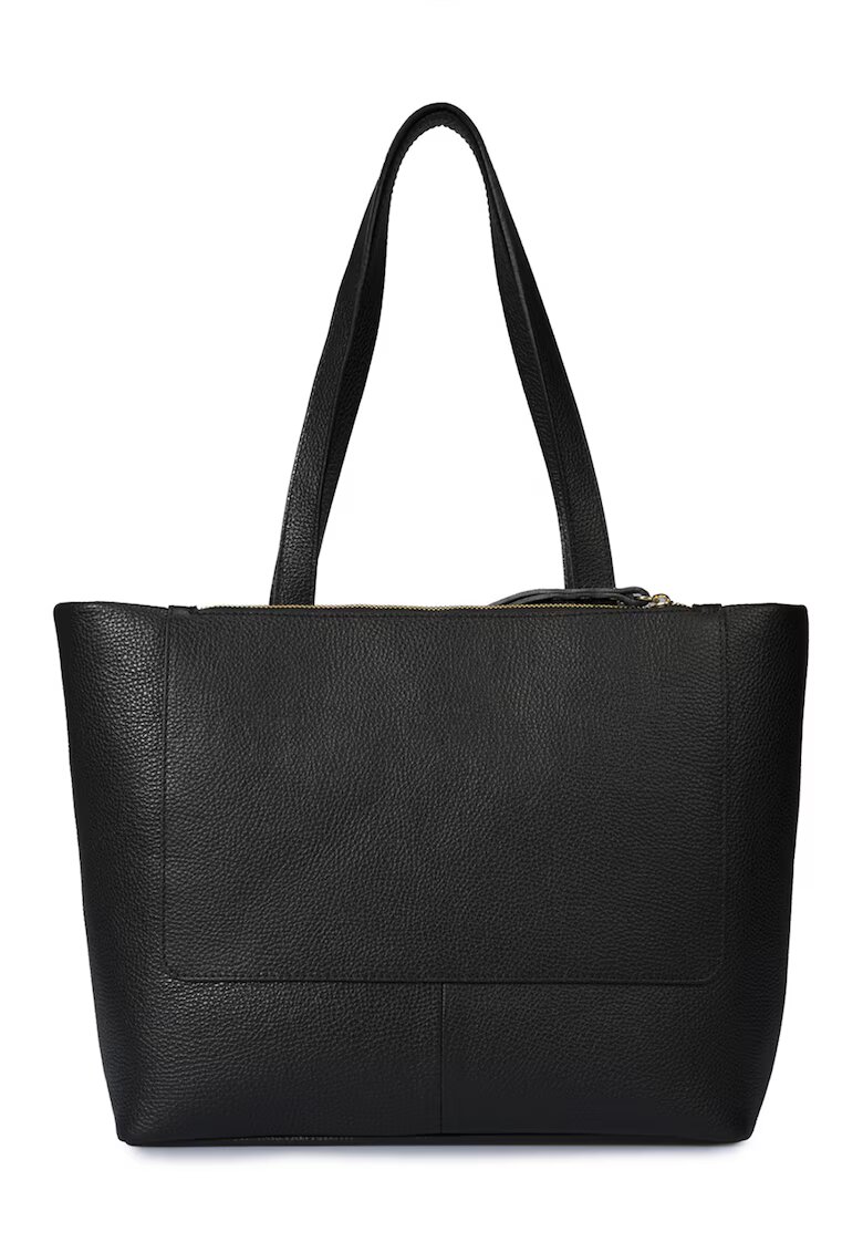 Massimo Castelli Geanta shopper din piele cu model uni - Negru