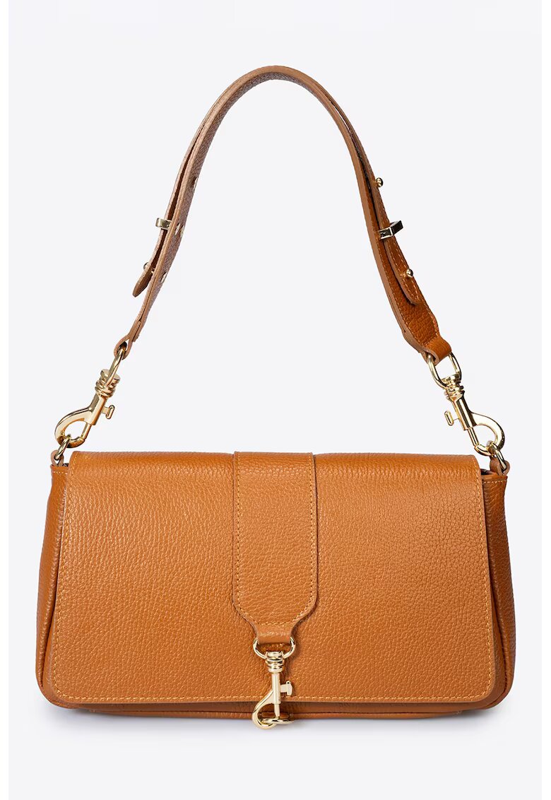 Massimo Castelli Geanta tote din piele - Caramel