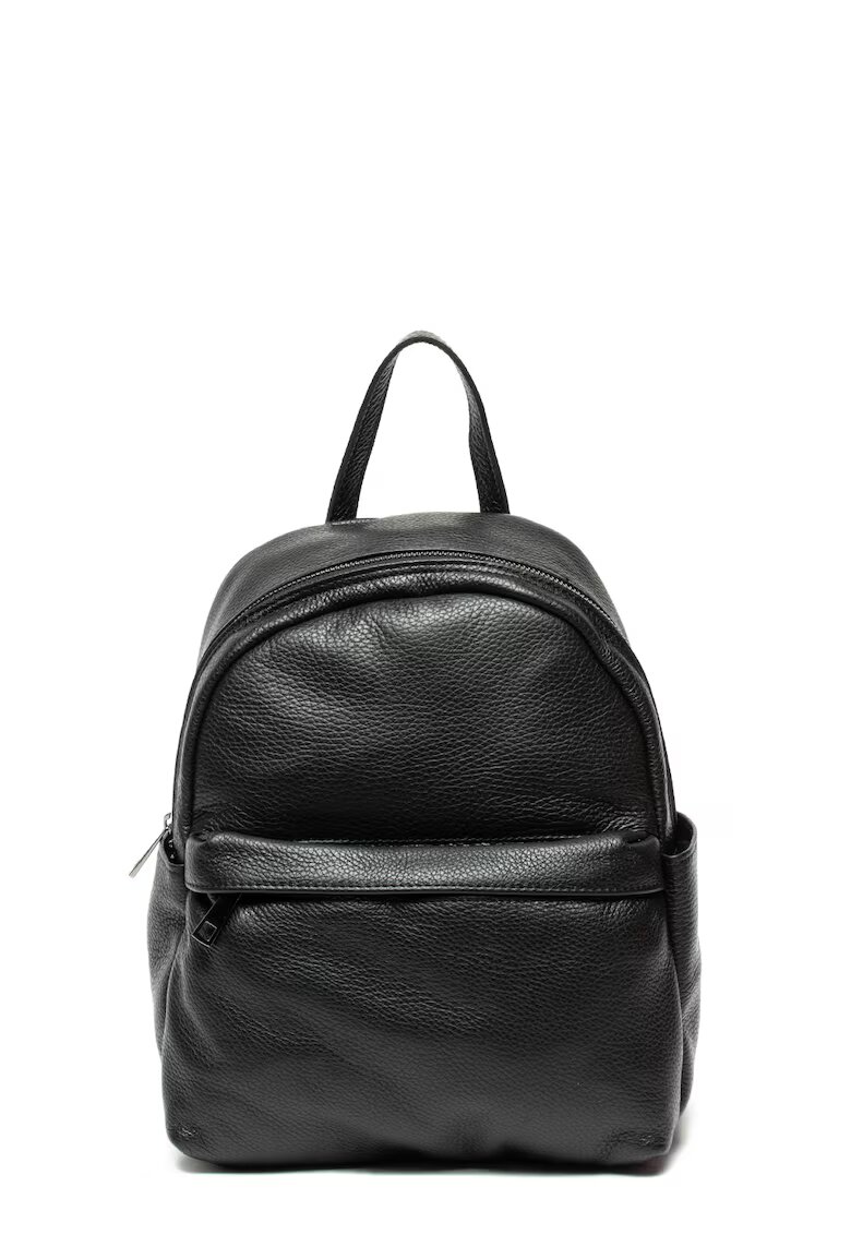 Massimo Castelli Rucsac de piele cu aspect granulat - Negru