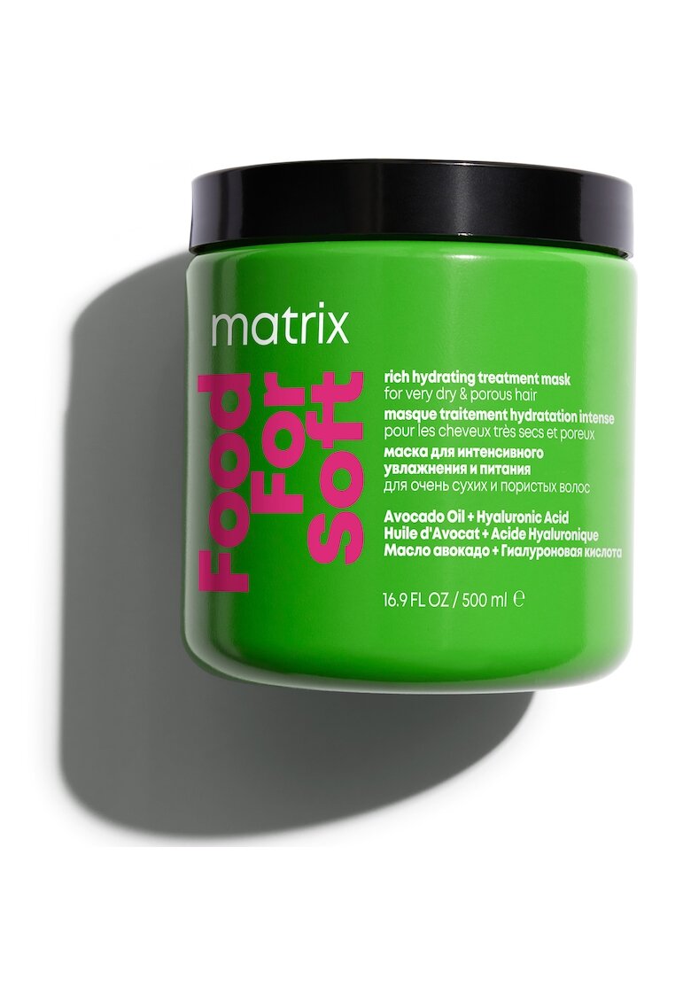 Matrix Masca profesionala Food for Soft cu ulei de avocado si acid hialuronic - pentru par foarte uscat - 500 ml