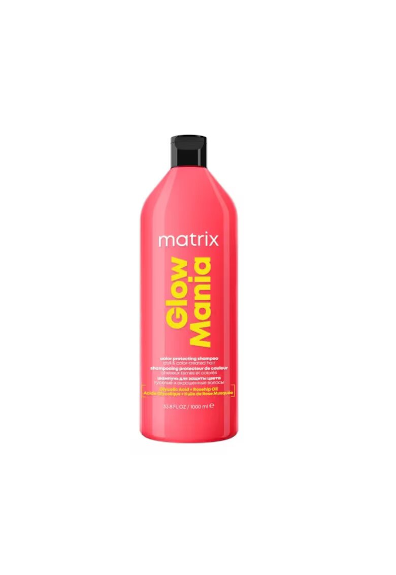 Matrix Sampon Total Results Glow Mania cu acid glicolic si ulei de maces - protejeaza culoarea si ofera stralucire - 1000ml
