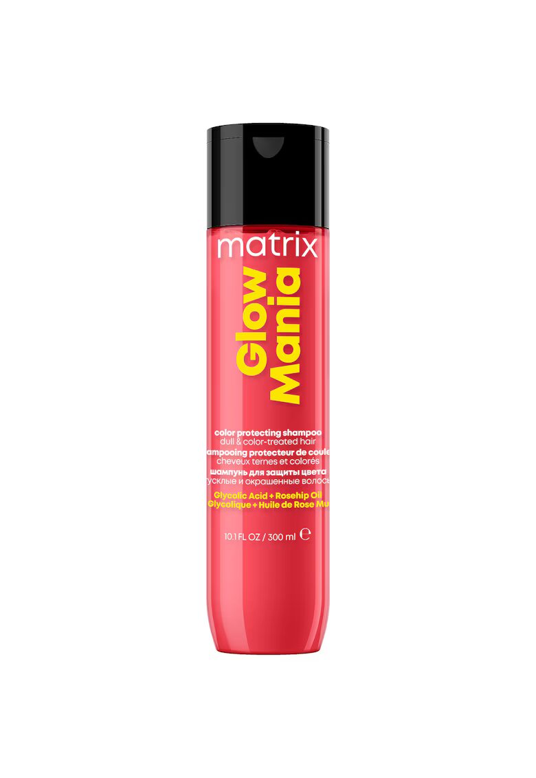 Matrix Sampon Total Results Glow Mania cu acid glicolic si ulei de maces - protejeaza culoarea si ofera stralucire - 300ml